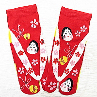 義お祭り!和柄足袋ソックス!おかめ